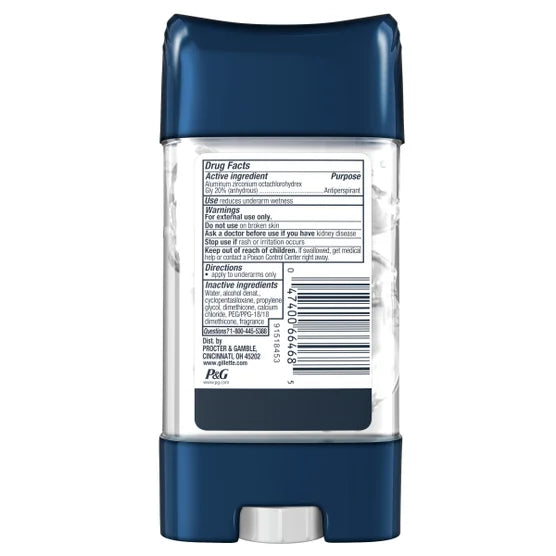 Gillette Endurance Antiperspirant and Deodorant, Cool Wave Clear Gel (5 Pack)