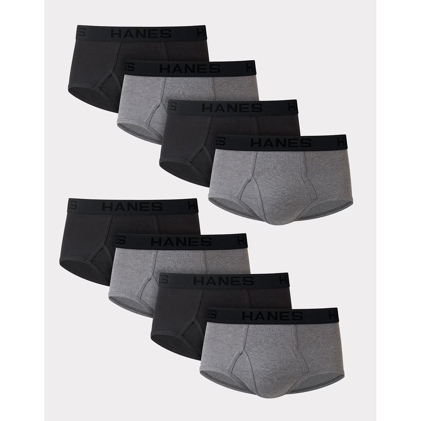 Hanes Men's Best Brief, Black/Grey, (8-Pack)