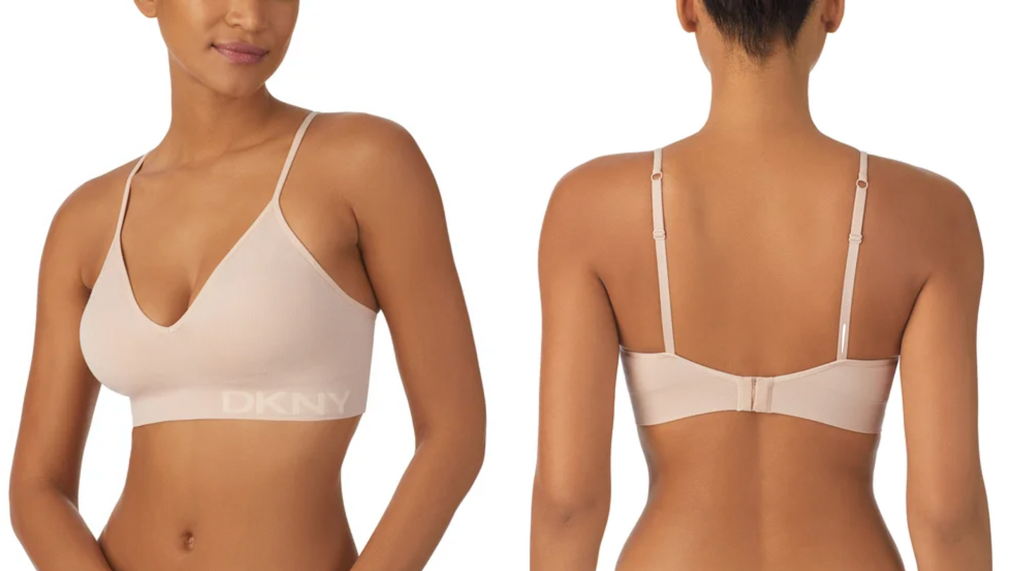 DKNY Women's Seamless Bra, Black (2-Pack)