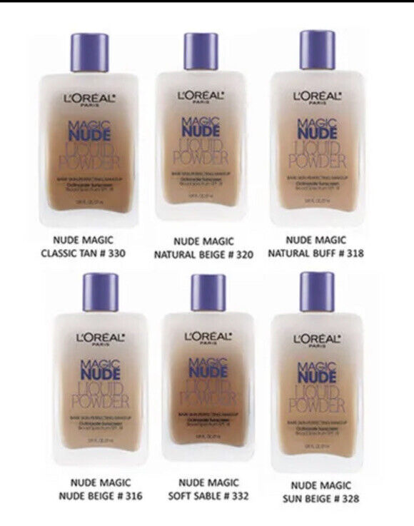 L'OREAL Magic Nude Liquid Powder Bare Skin Perfecting Makeup, Natural Buff 318