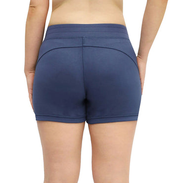 Active Life Womens Active Terry W/Zipper Pockets Short, Heather Denim - oddros.shop