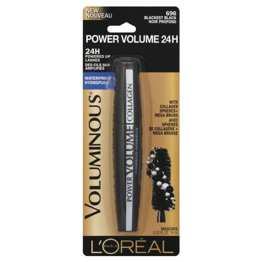 L'Oreal Voluminous Power Volume 24H Mascara, 696 Blackest Black - oddros.shop