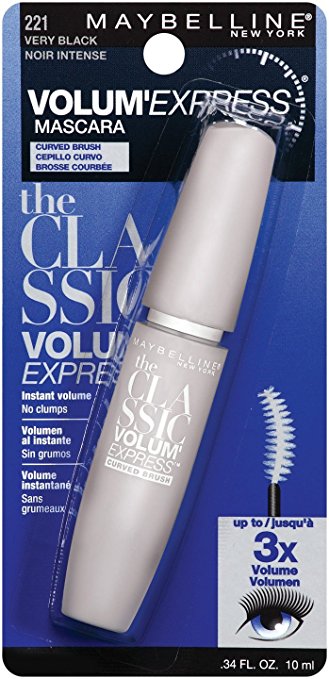Maybelline Volum' Express Curved Brush Washable Mascara, 221 Very Black - oddros.shop