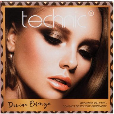 Technic Cosmetics Divine Bronze illuminating bronze palette, 4 colors - oddros.shop