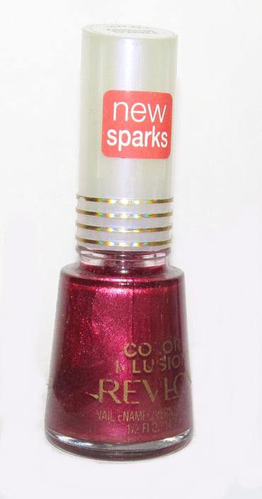 REVLON Illusion Nail Enamel, CRIMSON SPARKLE # 3244-03, .5 Fl Oz - oddros.shop