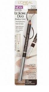 L'oreal Le Kohl Duo Eye Shadow + Liner, Black Brown/Hazelnut - 255 - oddros.shop