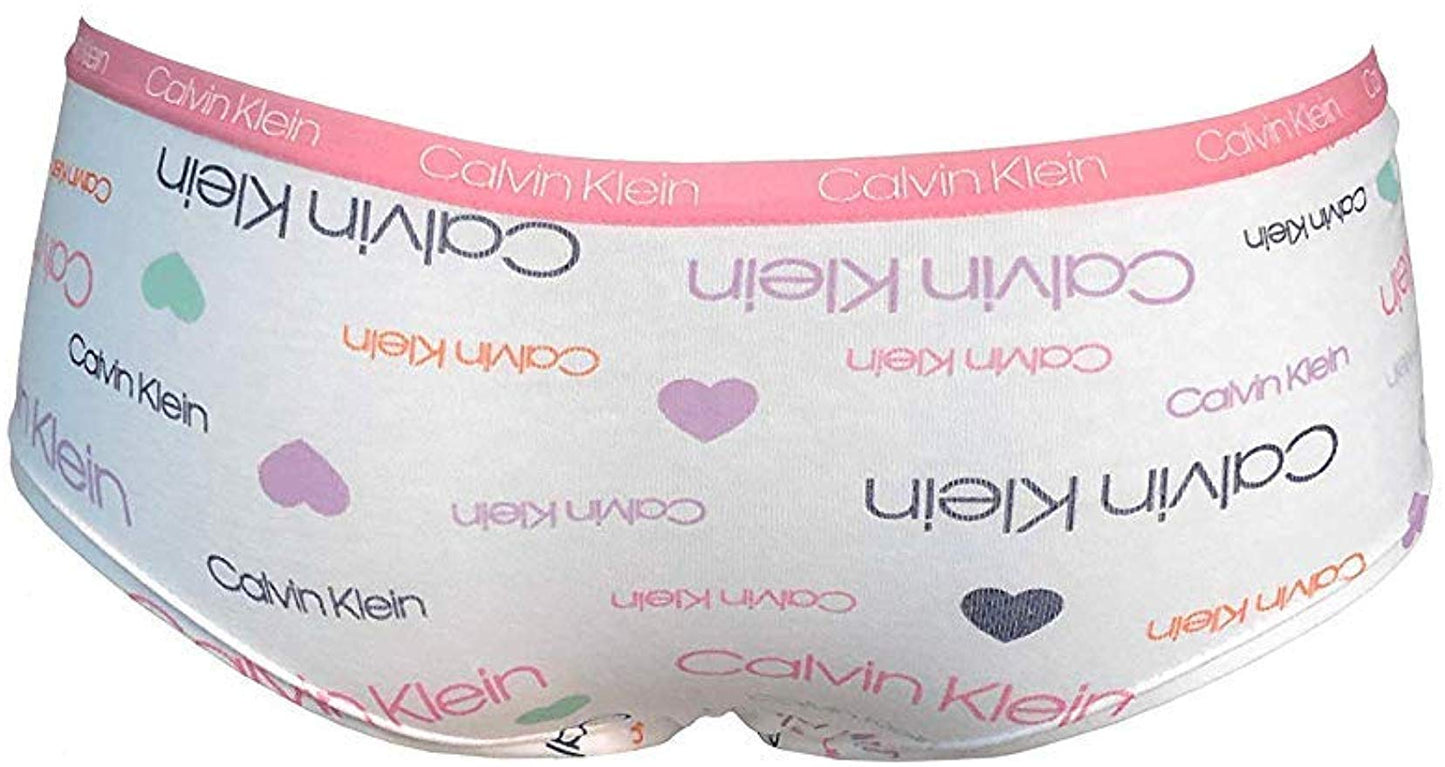 Calvin Klein Girls Hipster Panties Cotton Stretch Logo Waistband Tagless (7 Pack) (M) - oddros.shop