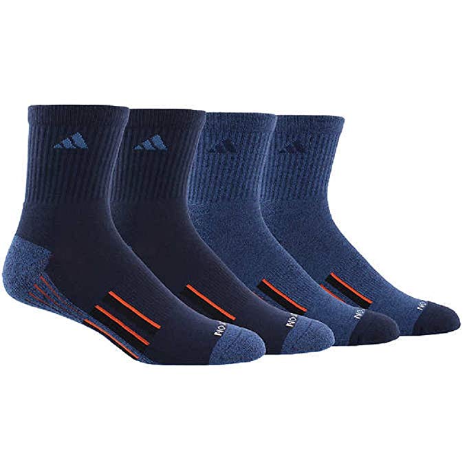 Adidas Men's High Quarter Sock - Navy & Blue (4-Pair) - oddros.shop