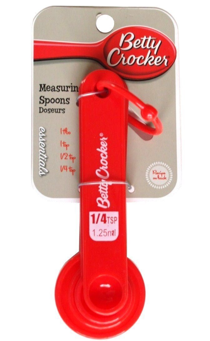 Betty Crocker Measuring Spoons. 1Tbs, 1 tsp, 1/2 tsp, 1/4 tsp - oddros.shop