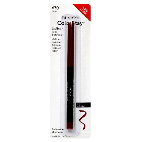 REVLON ColorStay Lipliner with SoftFlex, Wine 670, 0.01 Ounce - oddros.shop