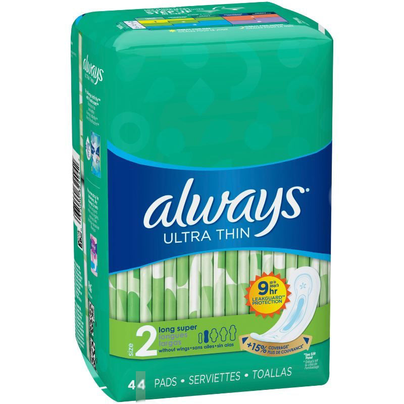 oddros.shop - Always Ultra Thin Advanced Long Pads, 44-count