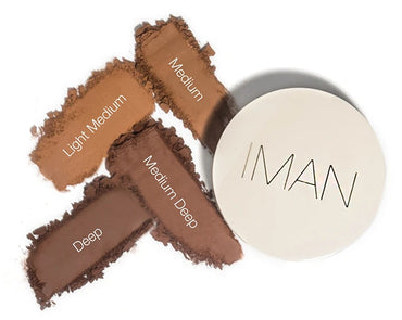 IMAN Oil-Blotting Pressed Powder, Medium - oddros.shop