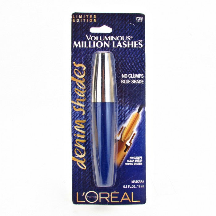 L'OREAL PARIS Voluminous Million Lashes Denim Shades Mascara (Limited Edition) - 718 Blue - oddros.shop