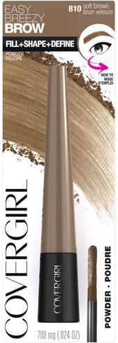 CoverGirl Easy Breezy Brow Fill Plus Shape Define Eyebrow Powder, 810 Soft Brown - oddros.shop