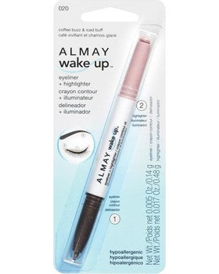 ALMAY Wake Up Eyeliner and Highlighter, Coffee Buzz/Iced Buff 020 - oddros.shop