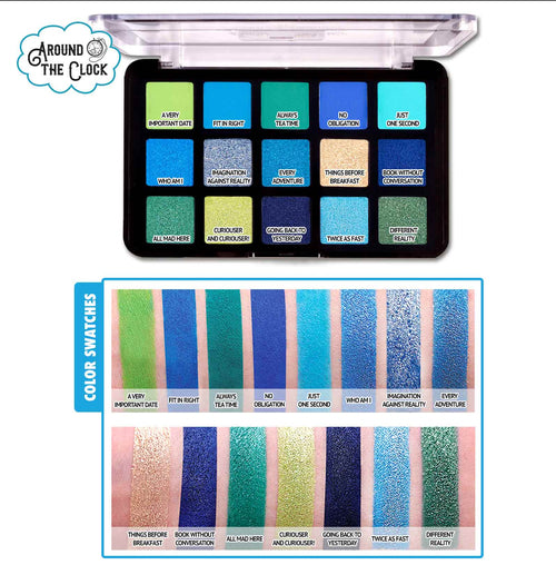 J.Cat Beauty Dia & Noche Tri-Element 15 Eyeshadow Palette - Around The Clock (DNP104)