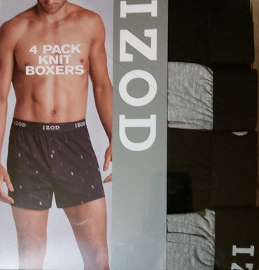 IZOD Mens Cotton Knit Boxers 4-pack (L 36-38) - oddros.shop