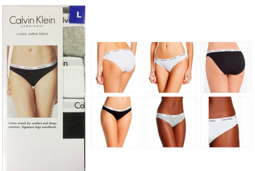 Calvin Klein Women's Carousel Bikini Panty - Large (3 Pack) - oddros.shop