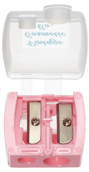 The Vintage Cosmetic Company Duo Pencil Sharpener - Pink Polka Dot - oddros.shop