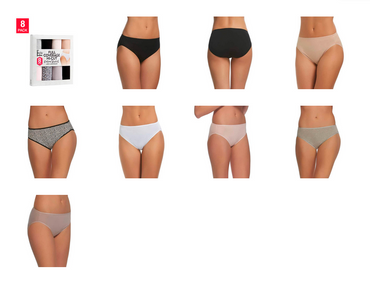 Felina Ladies' Hi-Cut Panty Small (8-pack) - oddros.shop