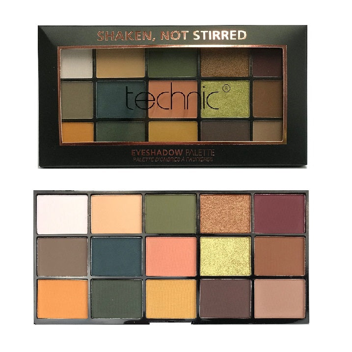 Technic Cosmetics 15 Colours Eyeshadow Palette, Shaken Not Stirred - oddros.shop