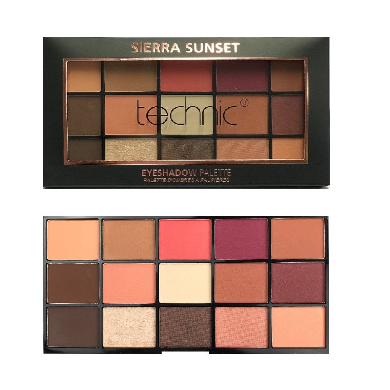Technic Cosmetics 15 Colours Eyeshadow Palette, Sierra Sunset - oddros.shop