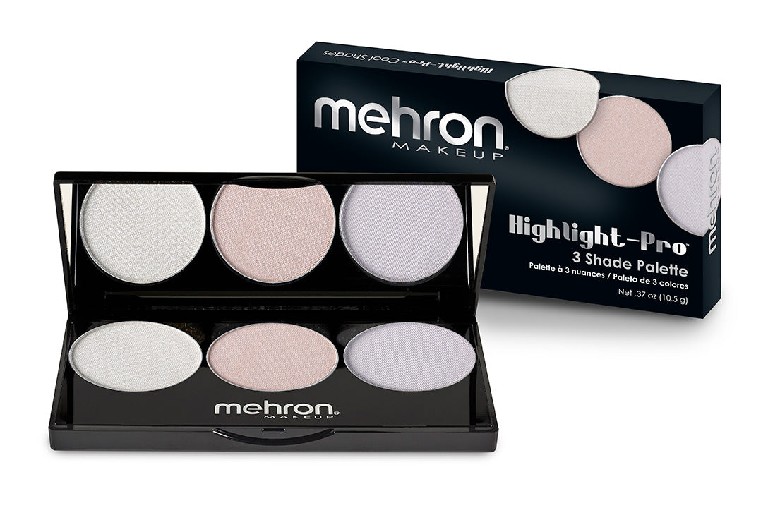Mehron Makeup (Cool) Highlight - 3 Color Pro Palette - oddros.shop
