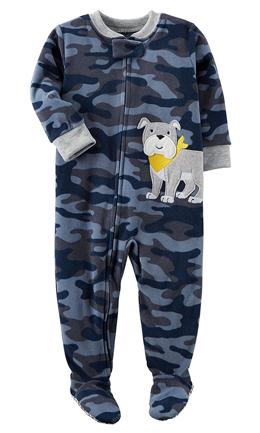 Carter's Baby Boys Printed - Fleece Footy Pajama (Blue Camo/Dog) - oddros.shop