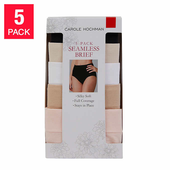 Carole Hochman Ladies' Seamless Brief - Assorted Colors (5-Pack) - oddros.shop