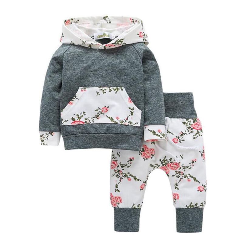 Set 2 PCS Set Pullover Cotton Arrow Printed T-shirts + Pants Infant Clothing - oddros.shop