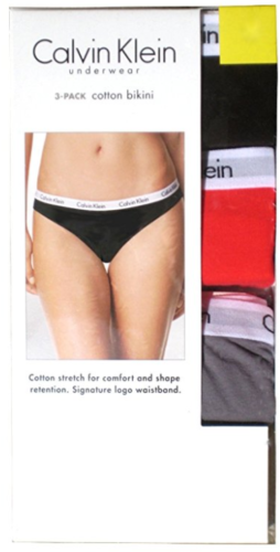 Calvin Klein Ladies' Cotton Bikini Brief Panties Underwear (3 Pack) - oddros.shop
