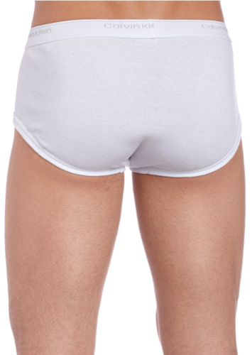 Calvin Klein Men's Classic Briefs, Large - White (3 Pack) - oddros.shop