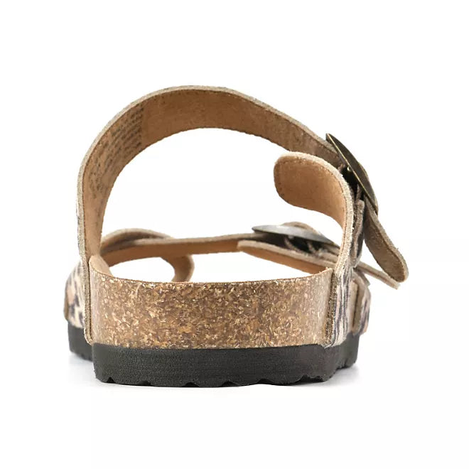 Mountain Sole Ladies Leather Sandal - Leopard