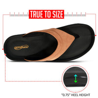 Aerothotic Women's Comfortable Slides, Terrene, Brown (L1324)