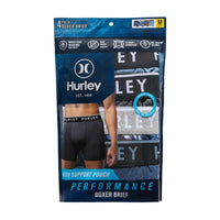 Hurley Men's Mens Boxer Brief, Assorted Colors (4-Pack)