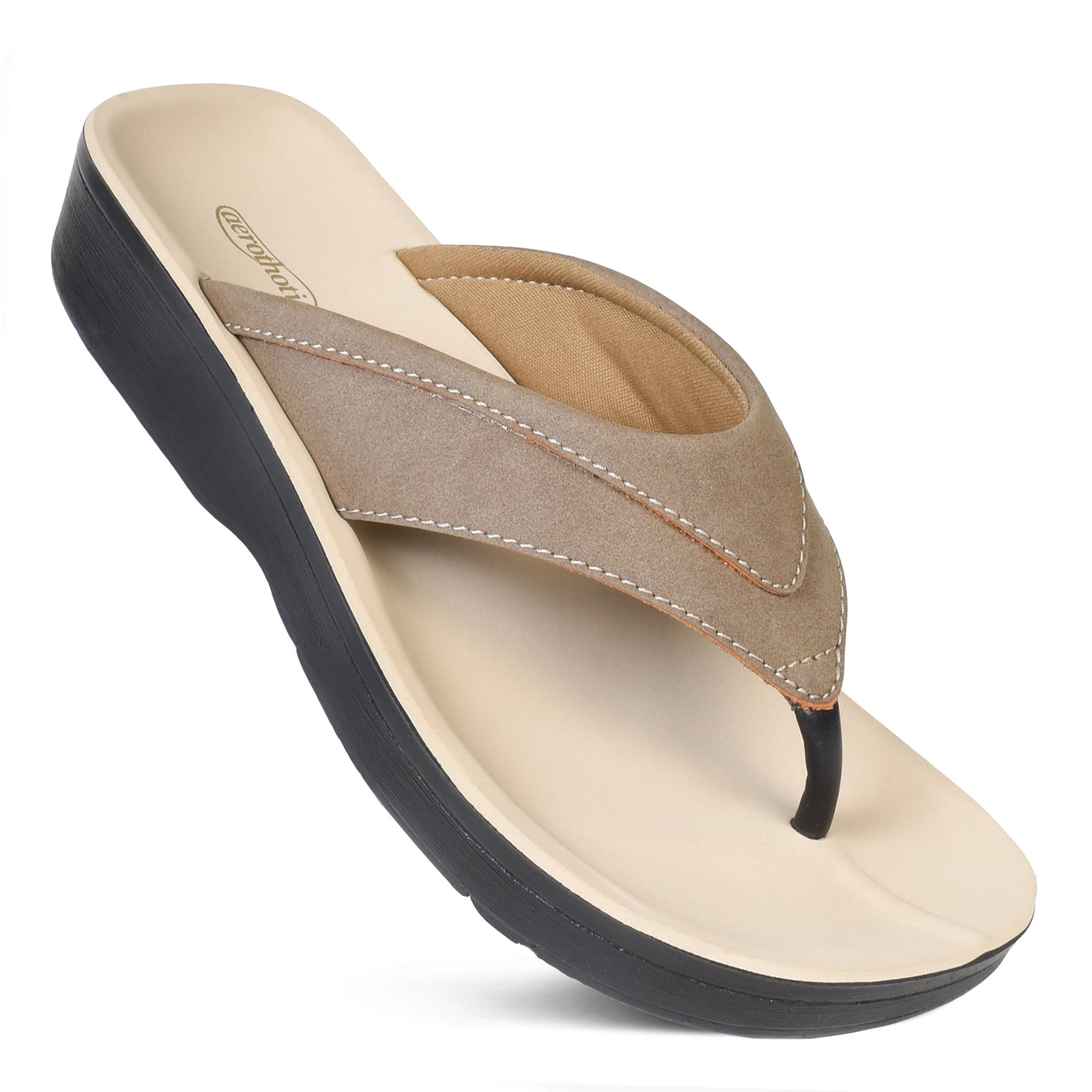 Aerothotic - Women's Tera Casual Comfortable Arch Supportive - Khaki