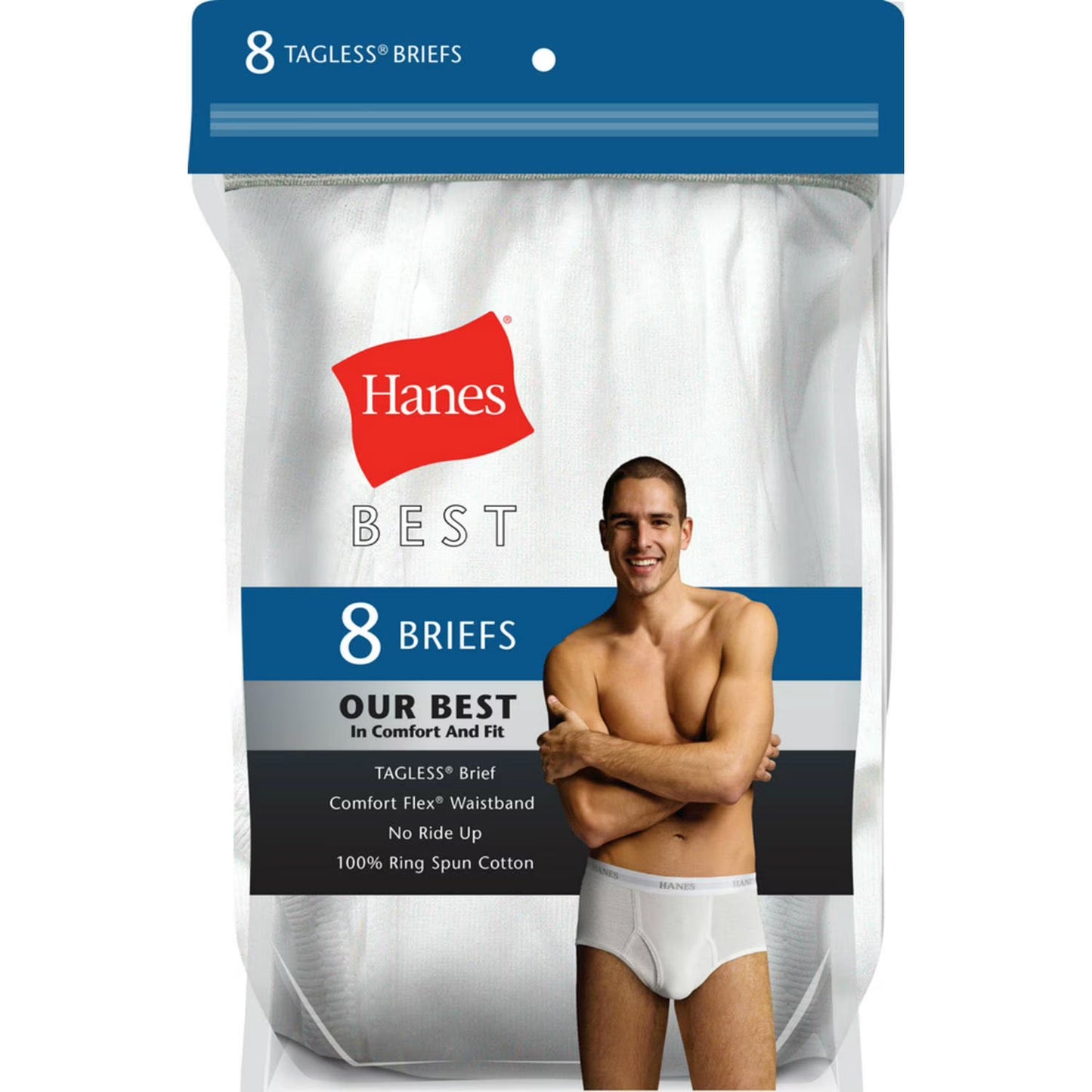 Hanes Men's Best Brief, White (8-Pack)