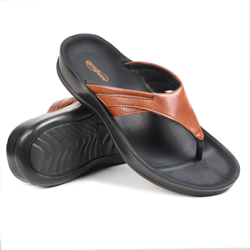 Aerothotic Women's All-Day Wear Sandal, Comfortable, Algiz, Tan