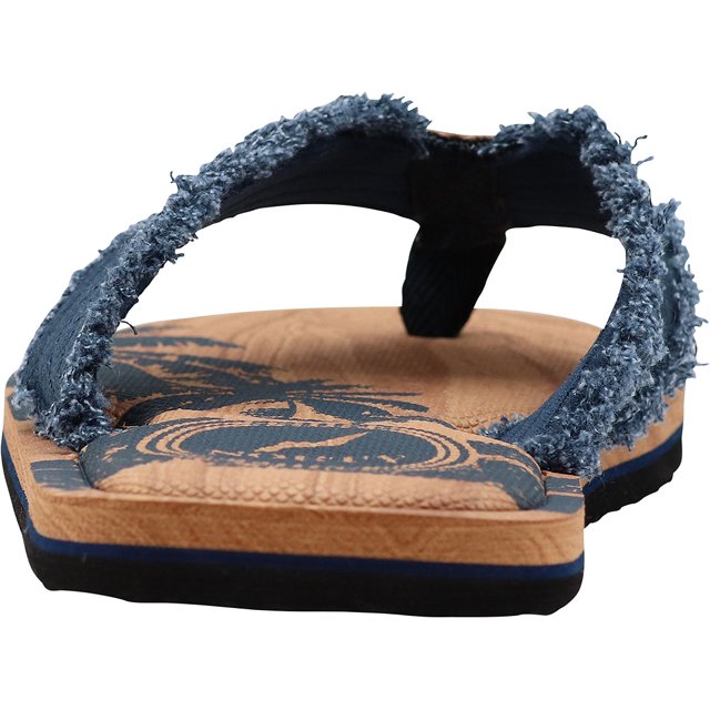 NORTY Mens Flip Flops Adult Male Beach Thong Sandals, Indigo Canvas (13117)