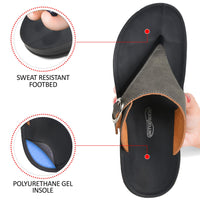 Aerothotic Women's Comfortable Arch Support Sandal, Shale, Grey (L0817)