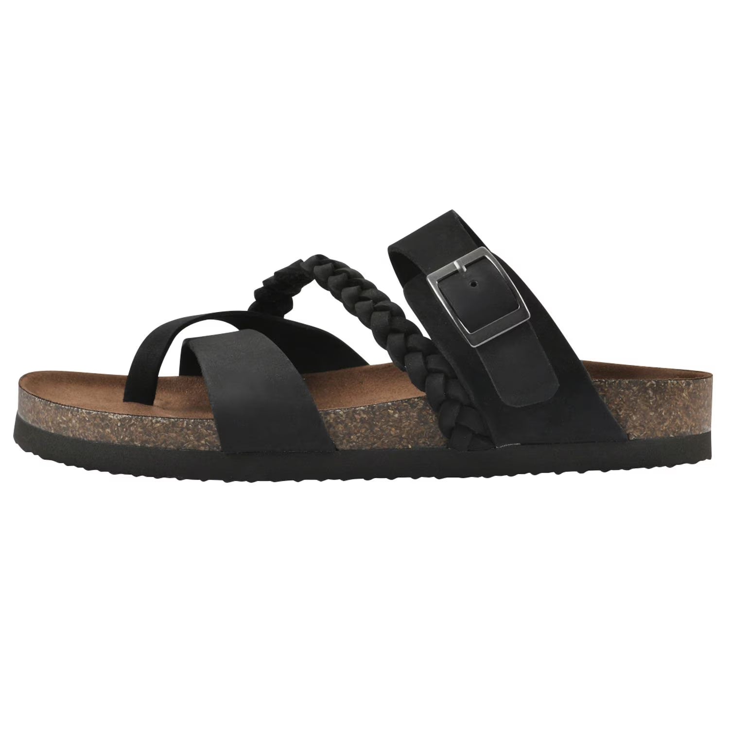 Mountain Sole Women's Leather Sandal, Black