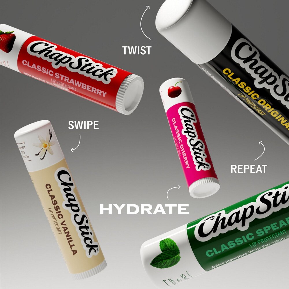 ChapStick Classic Original Lip Balm Tubes, Lip Care - 0.15 Oz (3-Pack)