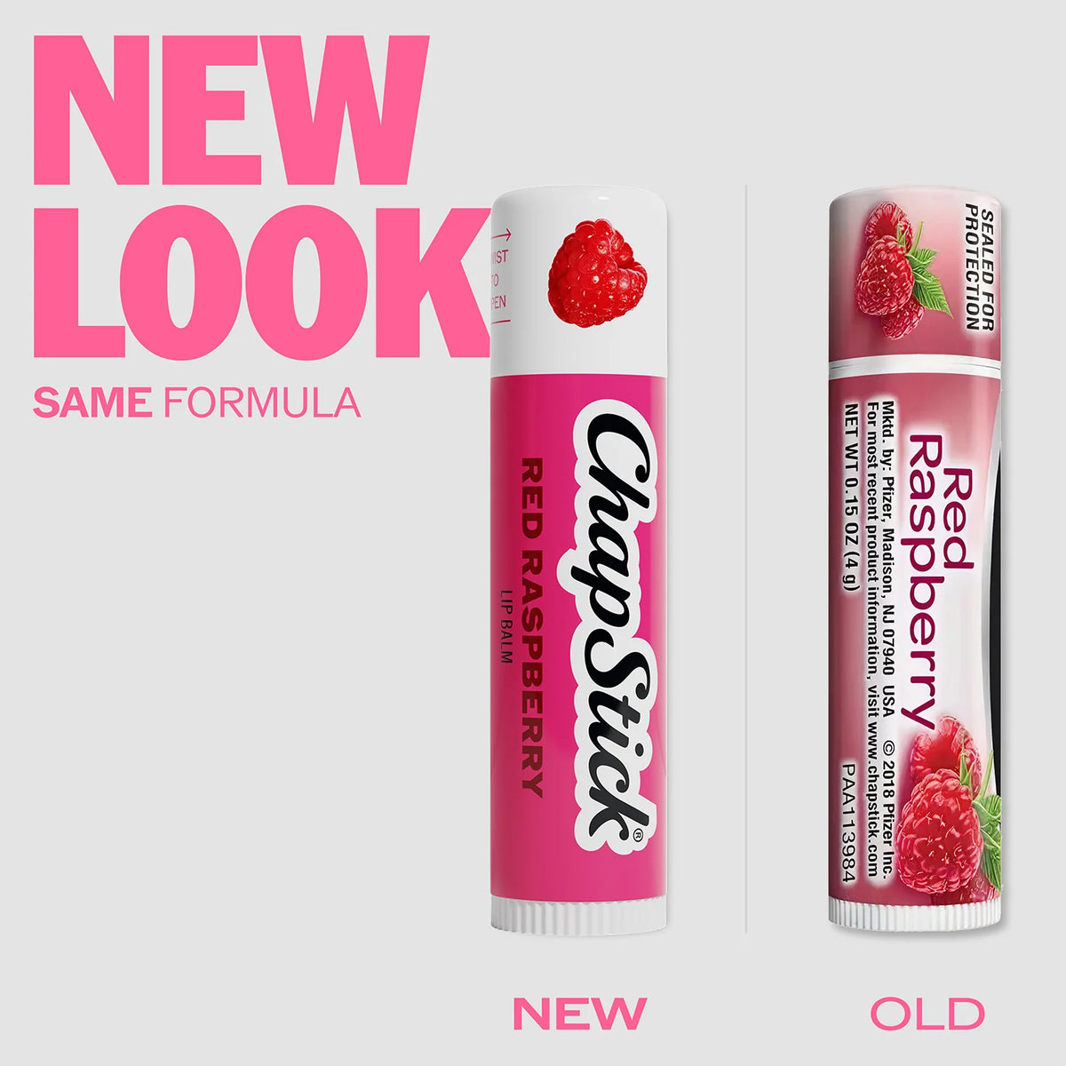 Chapstick Classic Lip Balm, SPF 15, Broad Spectrum, Red Raspberry (3-Pack)