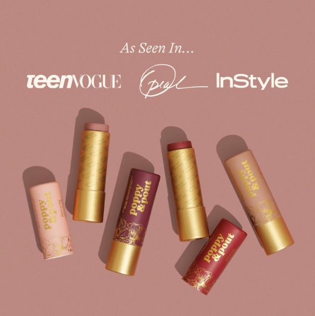 Poppy & Pout All Natural Lip Tint - (Roxie)