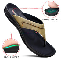 Aerothotic Women's Comfortable Slides, Terrene, khaki (L1324)