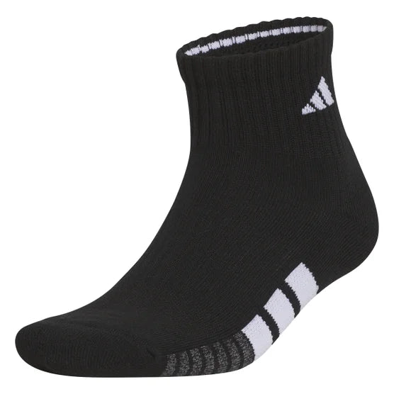 adidas Men's Quarter Sock, 6-12 (Black) (6-pair)