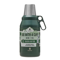 Manna Stack Stainless Steel Insulated Growler - 64 Oz - Green