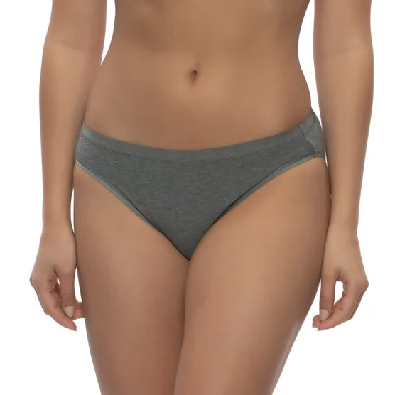 Felina Women's Organic Cotton Stretch Bikini, Assorted Colors (6-Pack)
