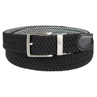 Tommy Bahama Men's Stretch Braided Reversible Belt, Black/Grey