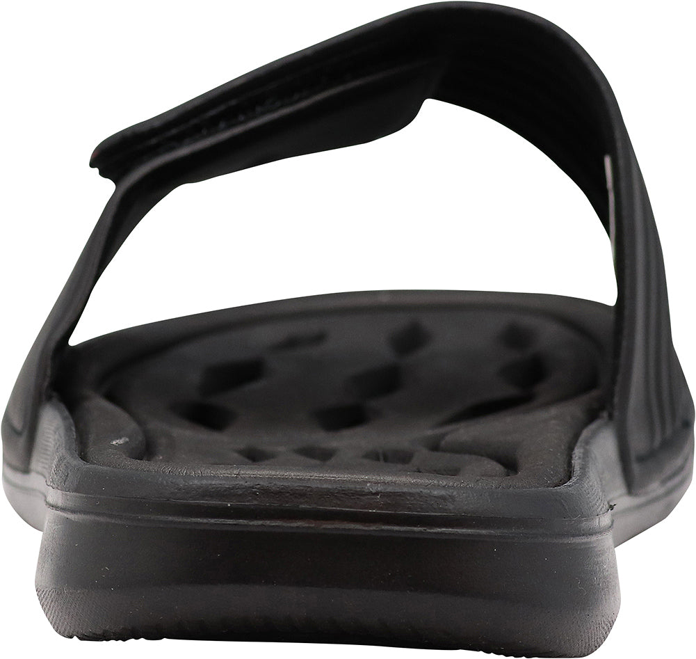 NORTY Young Men's Drainage Slide Sandal, (21006) Black